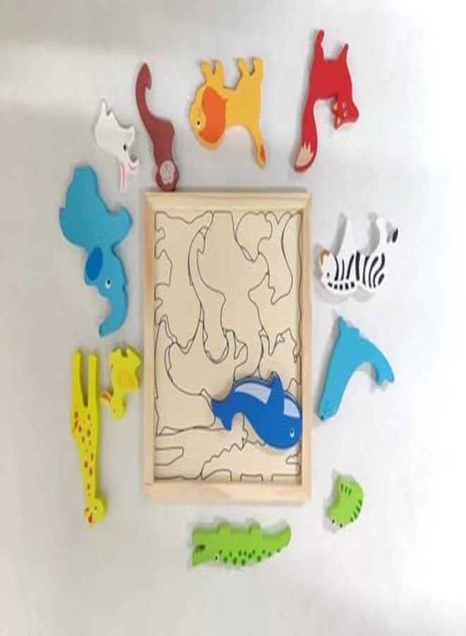 Nuwishtek Wooden Puzzles Toddler Toys Gifts for 3 Year and Above Old Boys Girls, Animal Jigsaw Puzzles Montessori Toys, Learning Educational Christmas (Modern) - Image 3